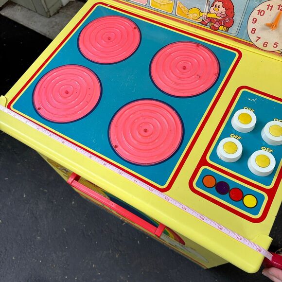 Vintage Rainbow Brite Rite Hite Kitchen Stove Play Set 1980s Metal Plastic - Picture 13 of 16